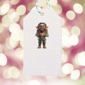 Étiquettes-cadeau Be Happy Christmas Elf White Gift Tags