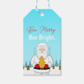 Étiquettes-cadeau Be Merry. Be Bright. Christmas Beekeeper Santa (Devant)