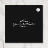 Étiquettes Cadeau Be My Valentine Custom Black Typographie (Dos)