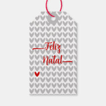 Be my Valentine Knit Heart Tags cadeaux
