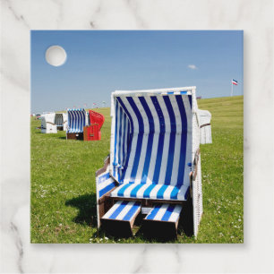 Étiquettes Cadeau Beach chairs at the North Sea