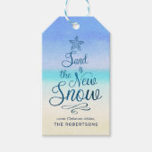 Étiquettes-cadeau Beach Le Sable De Noël Est La Nouvelle Neige (Devant)