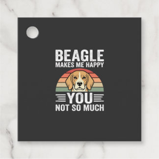 Étiquettes Cadeau Beagle Me Rend Heureux Amateur De Chien