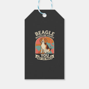 Étiquettes-cadeau Beagle Me Rend Heureux Toi Pas Tellement Chien