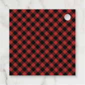 Étiquettes Cadeau Bear Cub Lumberjack Plaid Baby shower (Dos)