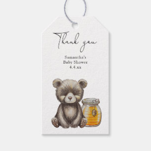 Étiquettes-cadeau Bear Merci baby shower