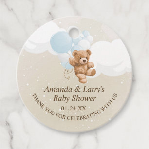 Étiquettes Cadeau Bearly Wait Dusty Blue Teddy Bear