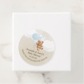 Étiquettes Cadeau Bearly Wait Dusty Blue Teddy Bear (En situation)