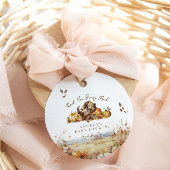 Étiquettes Cadeau Bearly Wait Fall Baby shower d'aquarelle bois