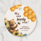 Étiquettes Cadeau Bearly Wait Honey Bee Baby shower (Devant)