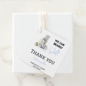 Étiquettes Cadeau Bearly Wait Polar Ours Bleu Garçon Baby shower d'h (En situation)