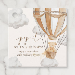 Étiquettes Cadeau Bearly Wait Tan Teden Ours Pop It When She Pops
