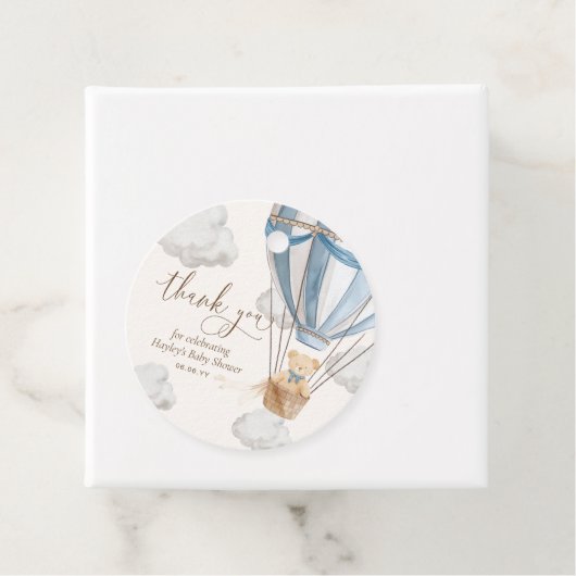 Étiquettes Cadeau Bearly Wait Teddy Bear Merci Baby shower (En situation)