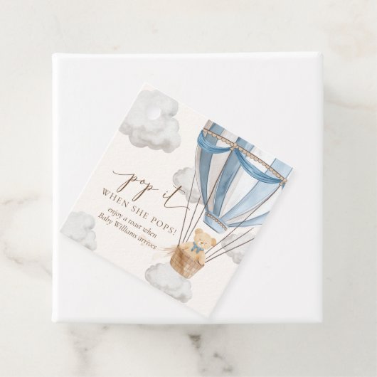 Étiquettes Cadeau Bearly Wait Teddy Oear Pop It When She Pops (En situation)