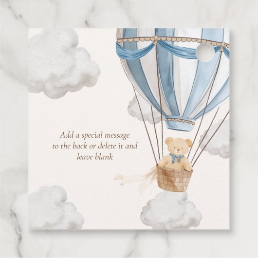 Étiquettes Cadeau Bearly Wait Teddy Oear Pop It When She Pops (Dos)