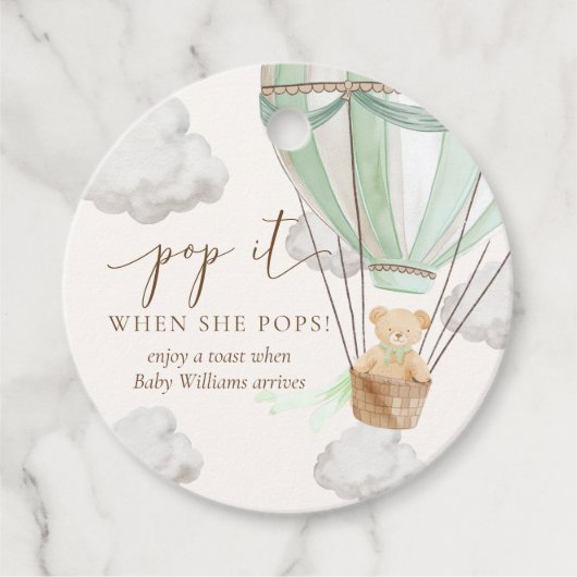 Étiquettes Cadeau Bearly Wait Teden Oear Mint Pop It When She Pops (Devant)