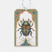 Étiquettes-cadeau Beatle bleu steampunk orange (Devant)