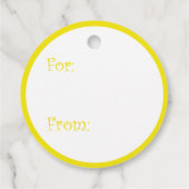 Étiquettes Cadeau [Beatnik Bubbles] Polka rétro Point rayé Jaune (Dos)