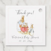 Étiquettes Cadeau Beatrix Potter rose Vintage (Dos)