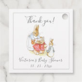 Étiquettes Cadeau Beatrix Potter Vintage Genre Neutre Bébé (Dos)