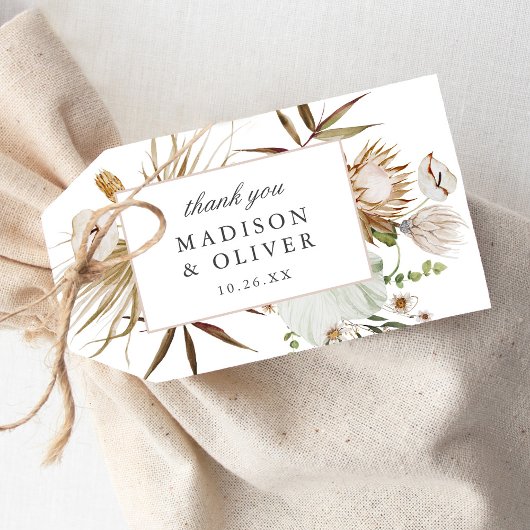 Étiquettes-cadeau Beau Boho Botanical Wedding Favor