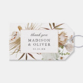 Étiquettes-cadeau Beau Boho Botanical Wedding Favor (Devant (Horizontal))