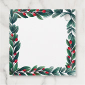 Étiquettes Cadeau Beau cadre de verdure Joyeux Noël de (Dos)