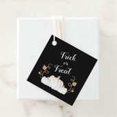 Étiquettes Cadeau Beau Citrouille Noir Trick Ou Traiter Halloween (En situation)