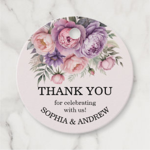 Étiquettes Cadeau Beau Élégant Merci Floral Tags pour Wedding