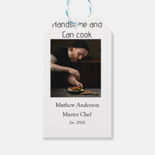 Étiquettes-cadeau Beau et peut cuisiner ajouter le nom du maître che