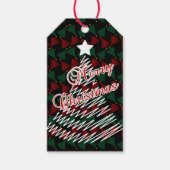 Étiquettes-cadeau Beau Joyeux Scribble Design Arbre de Noël (Devant)