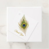 Étiquettes Cadeau Beau Merci Peacock (En situation)