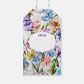 ÉTIQUETTES-CADEAU BEAU MOTIF À FLEURS BLANCHES (Dos)