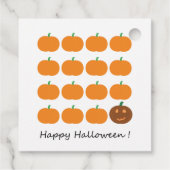 Étiquettes Cadeau Beau Patch Citrouille Halloween (Dos)