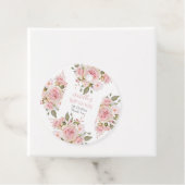 Étiquettes Cadeau Beau Rose d'aquarelle rose Baby shower floral (En situation)