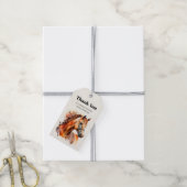 Étiquettes-cadeau Beau Sorrel Horse Portrait Merci (Avec de la ficelle)