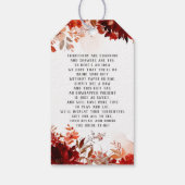 Étiquettes-cadeau Beauté rustique Floral Bordure nuptiale douche (Dos)