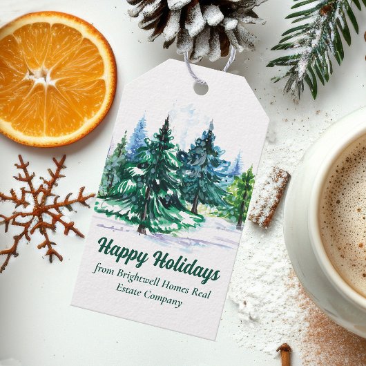 Étiquettes-cadeau Beautiful Happy Holidays Custom Christmas Party