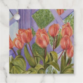 Étiquettes Cadeau Beaux Tulipes Orange (Devant)