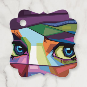Étiquettes Cadeau Beaux yeux pop art