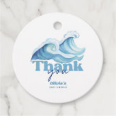 Étiquettes Cadeau Bébé à bord Merci Baby shower (Devant)