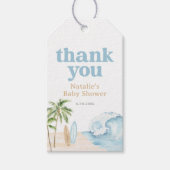 Étiquettes-cadeau Bébé à bord Surf Beach Baby shower (Devant)