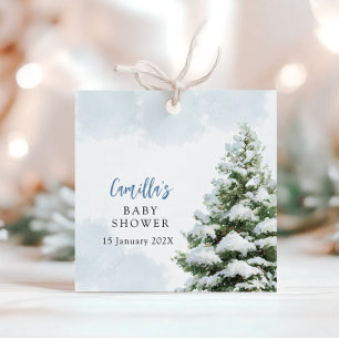 Étiquettes Cadeau Bébé Bleu Il Fait Froid Dehors Baby Shower
