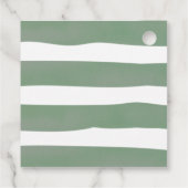 Étiquettes Cadeau Bébé brasse du Merci de Baby shower vert (Dos)