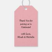 Étiquettes-cadeau Bébé brasse Sorcière douche gothique rose fille (Dos)