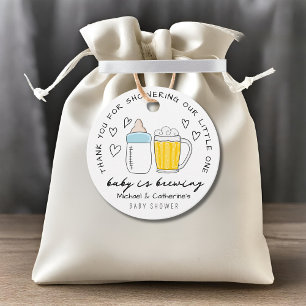 Étiquettes Cadeau Bébé Brûle Bouteille Bière Baby shower en verre