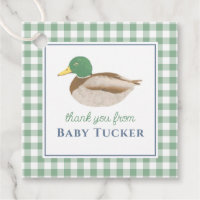 Bébé canard Merci Preppy En vichy papeterie