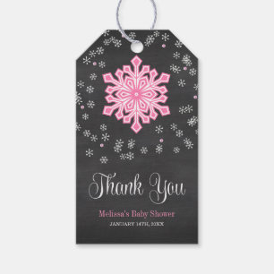 Étiquettes-cadeau Bébé c'est baby shower rose extérieur froid de