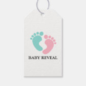 Étiquettes-cadeau BÉBÉ & CO Tiny Footprints Baby Reveal Douche Party (Devant)