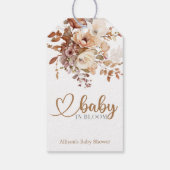 Étiquettes-cadeau Bébé dans le Baby shower en fleur (Dos)